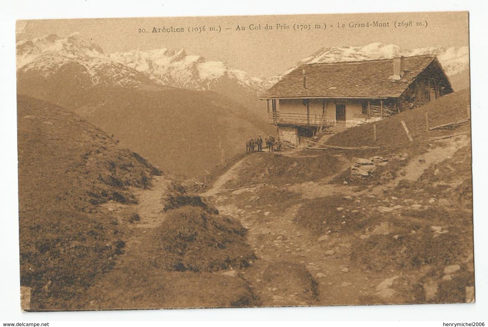 73 Savoie - Arèches Chalet Au Col Du Près Le Grand Mont 1935 Ed Viallet - Andere & Zonder Classificatie