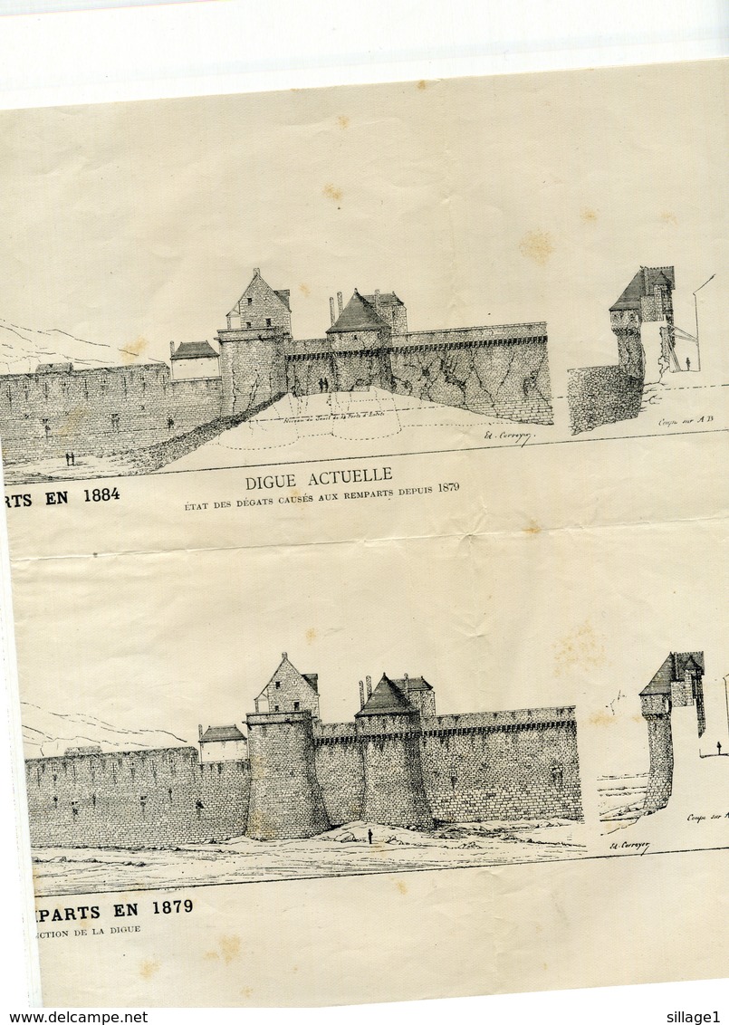 Ed. Corroyer - Les Remparts En 1884 - Etat Des Remparts En 1879 Avant La Construction De La Digue - Architecture