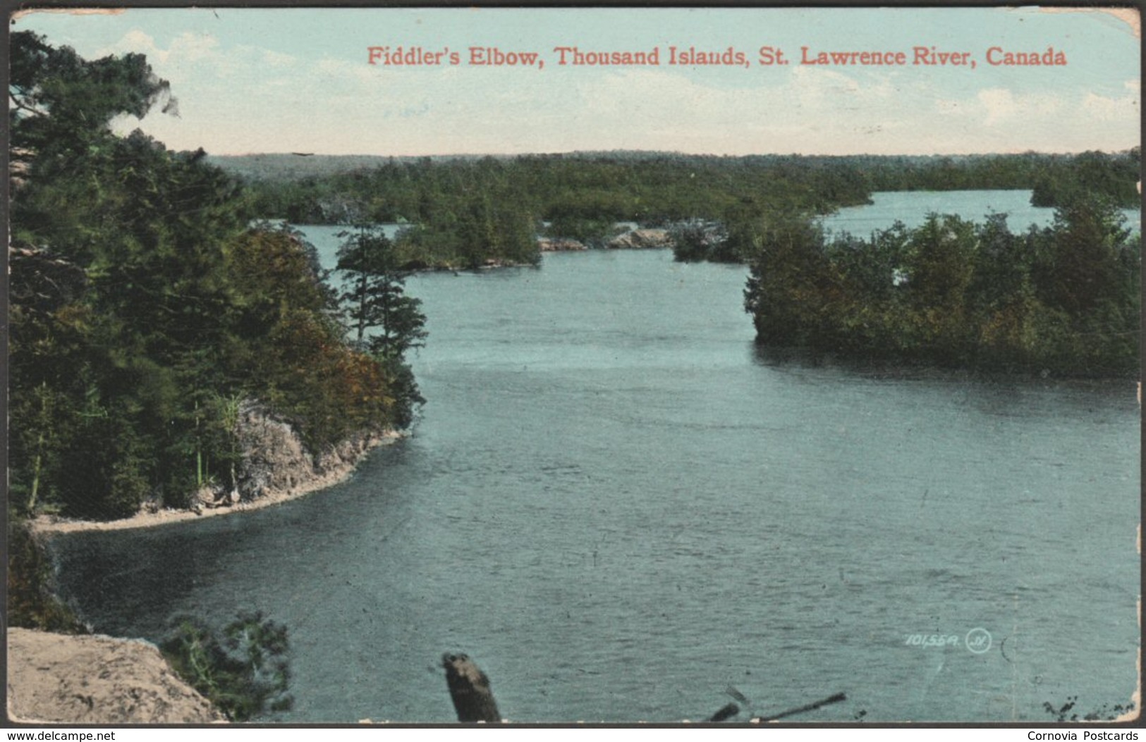 Fiddler's Elbow, Thousand Islands, Ontario, 1909 - Valentine's Postcard - Thousand Islands