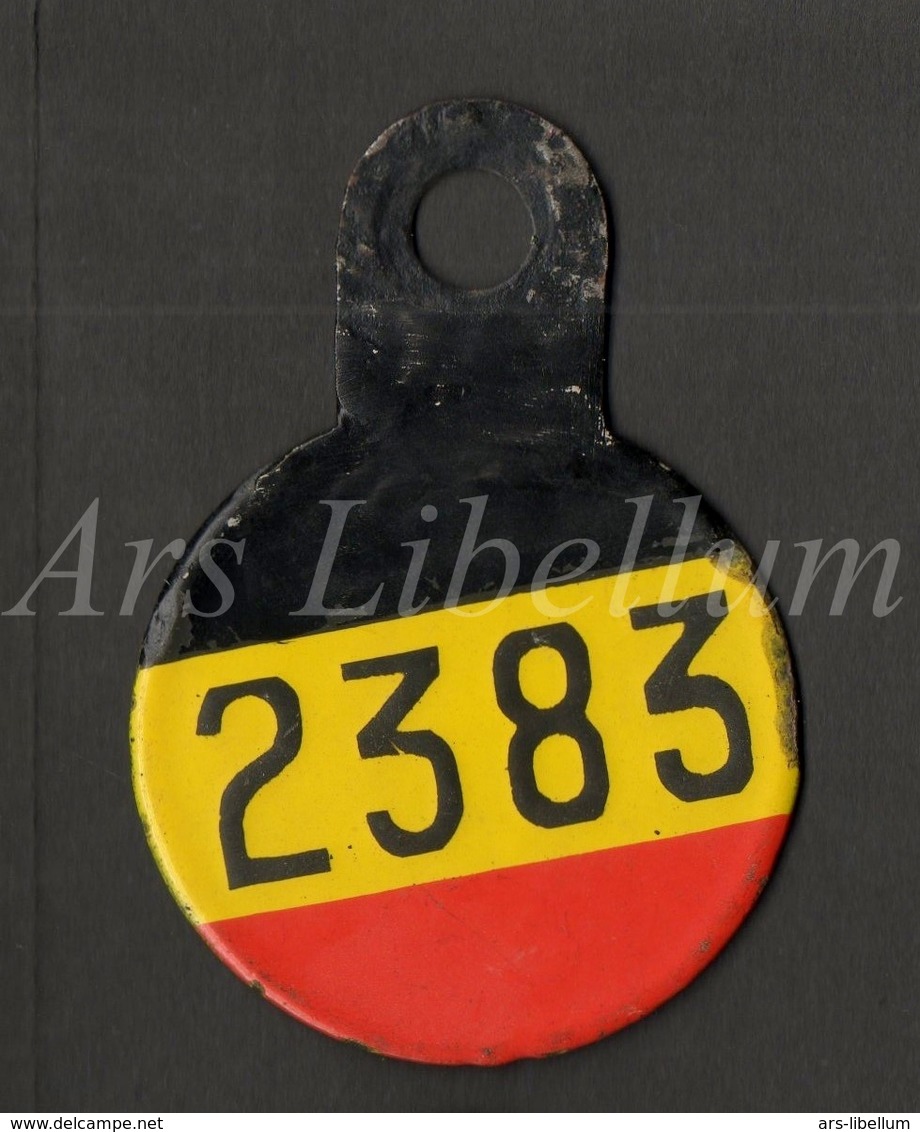 Fiets Nummerplaat / Antiek / Plaque D'immatriculation Permanente Pour Velo Militaire / Militaire Fiets / Belgisch Leger - Plaques D'immatriculation