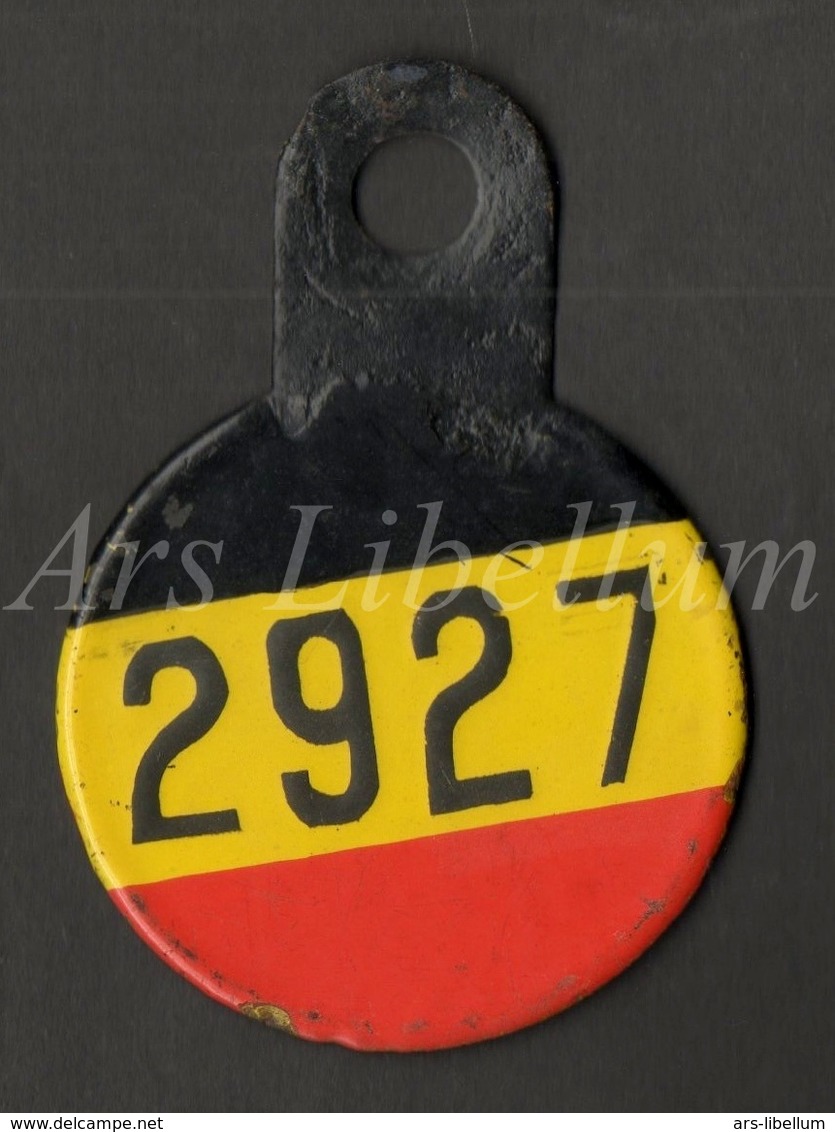 Fiets Nummerplaat / Antiek / Plaque D'immatriculation Permanente Pour Velo Militaire / Militaire Fiets / Belgisch Leger - Plaques D'immatriculation