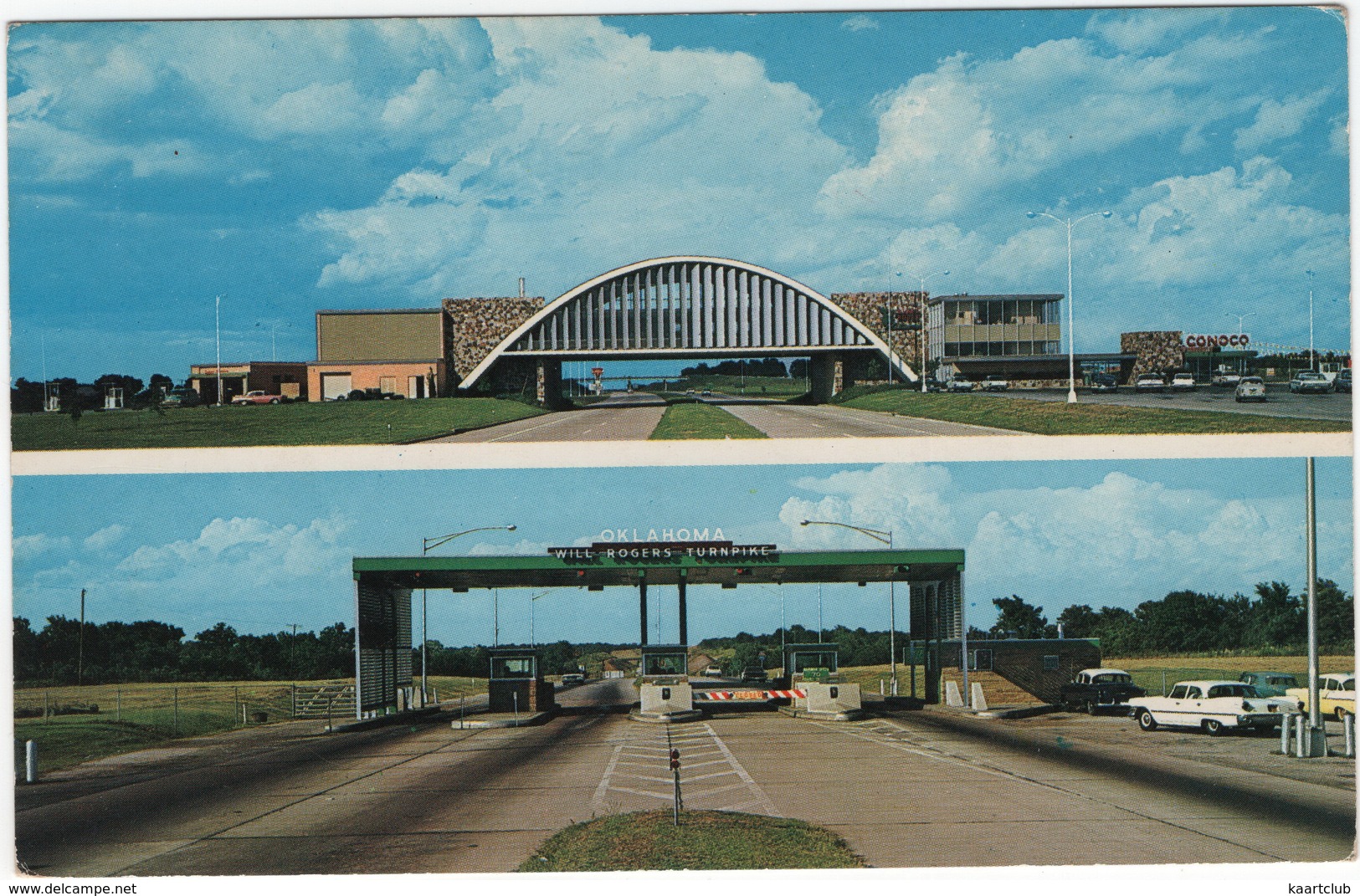 Will Rogers Turnpike: DODGE DART SENECA '60 - Super Highway, Glass House Restaurant, The Entrance - (Oklahoma) - Passenger Cars