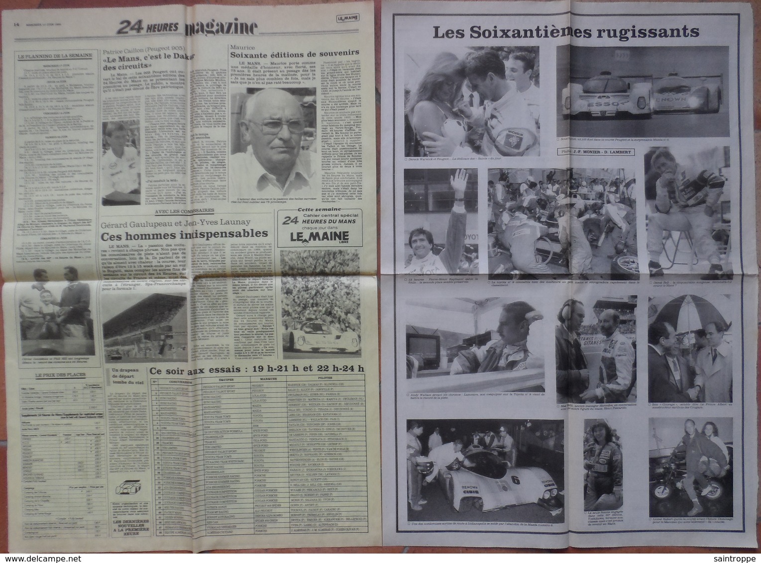 24 H Du Mans 1992. Lot De 20 Pages De Différents Journaux. - 1950 à Nos Jours