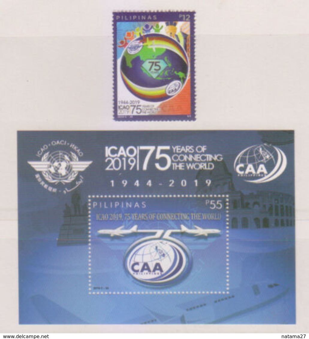 Filippine Philippines Philippinen Pilipinas 2019 International Civil Aviation Authority Complete Set - MNH** - Filippine