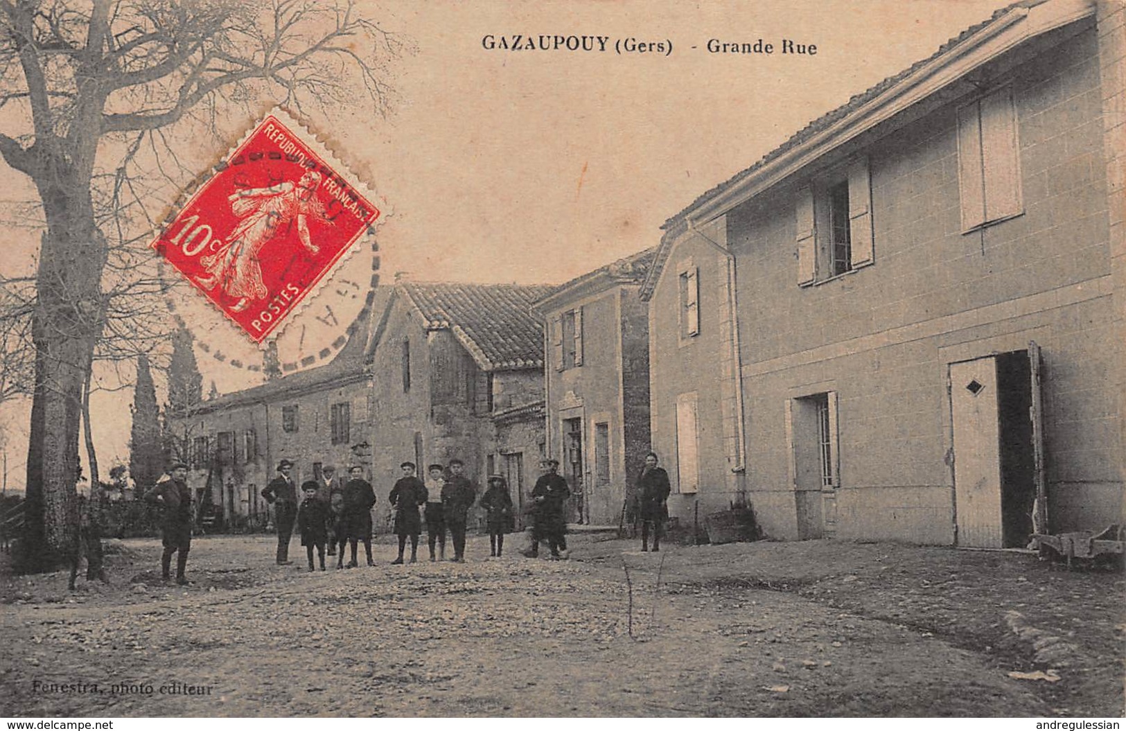 CPA GAZAUPOUY ( Gers ) - Grande Rue - Other & Unclassified