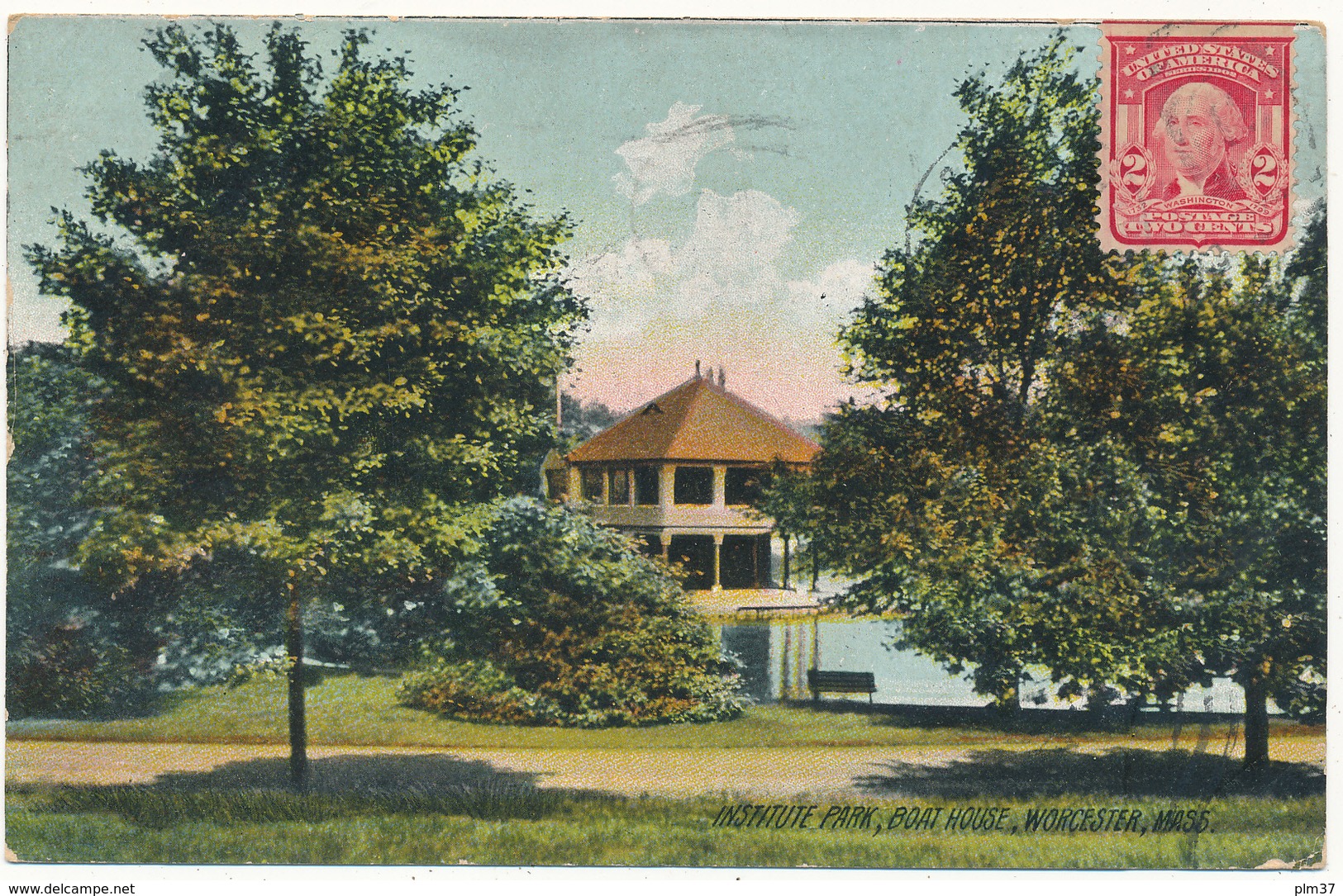 MA - WORCESTER , Institute Park, Boat House - Worcester