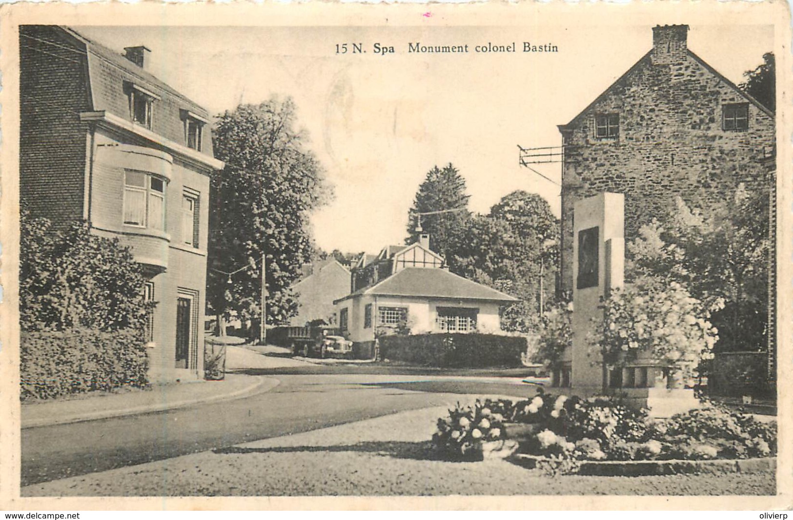 Belgique - Spa : Monument Colonel Bastin - Spa