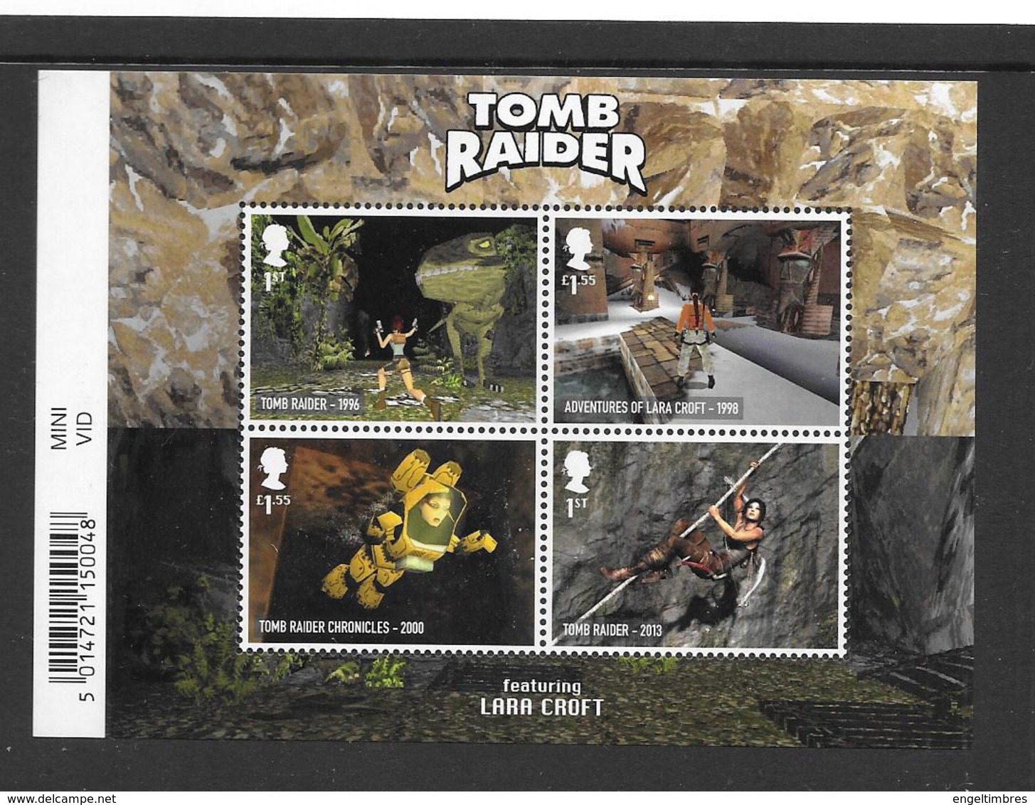 GB From 21/01 - Video Games  Minature Sheet - TOMB RAIDER - Blocs-feuillets