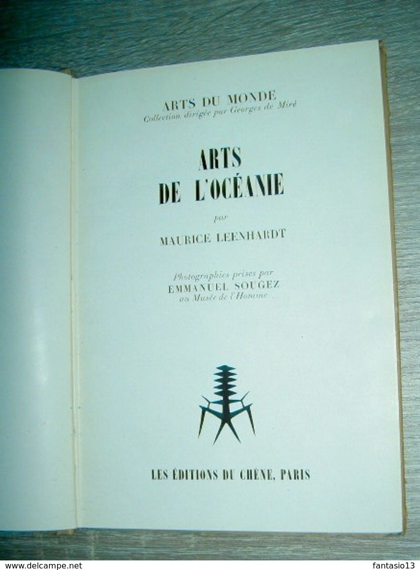 Arts De L'Océanie Maurice Leenhardt 1947 Ethnologie Australie Polynésie Madagascar Océanie Fidji Marquises Etc - Art