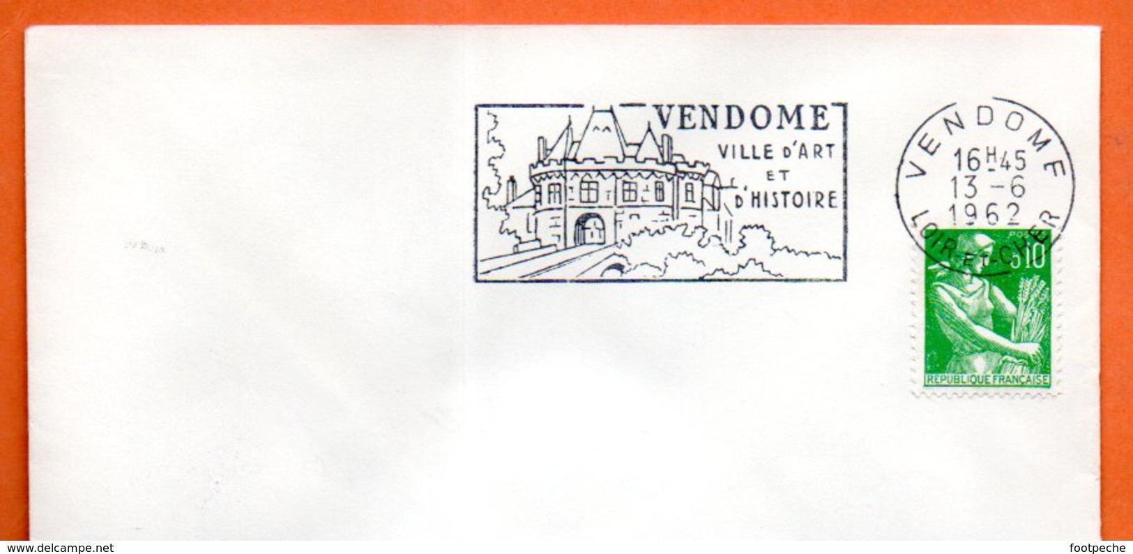 VENDOME  VILLE D'ART   1962 Lettre Entière N° MN 563 - Mechanische Stempels (reclame)