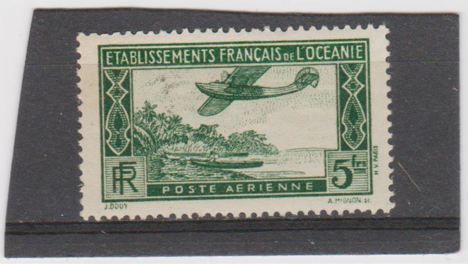 COLONIES FRANCAISES OCEANIE (POLYNESIE) 1 T Neuf X - N° YT PA 1 - 1934 - Luftpost