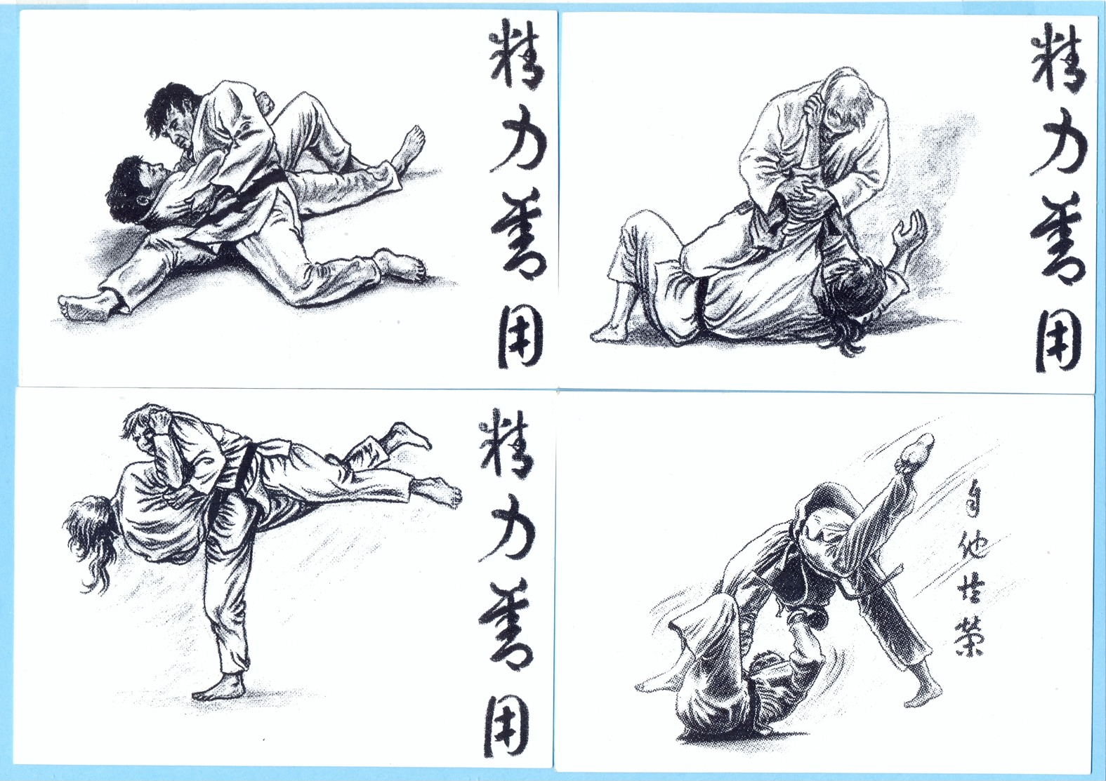 8 Different Judo Postcards Different Handles Very Nice ! - Arti Marziali