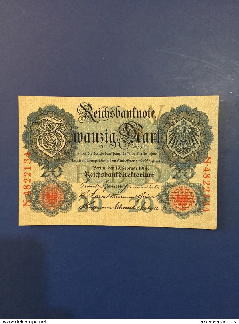 GERMANY BANKNOTE 20 MARK 1914 UNC - 20 Mark