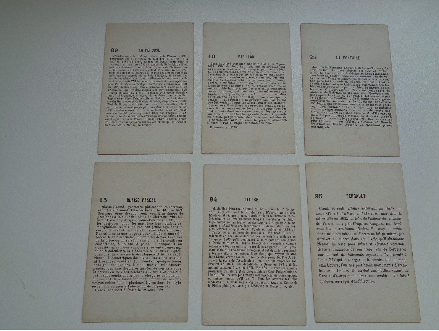 Chromo ( 1208 )   Lot De 6 Chromos  Lot Van 6 Chromo' S  Sans Publicité  Zonder Reclame - Other & Unclassified