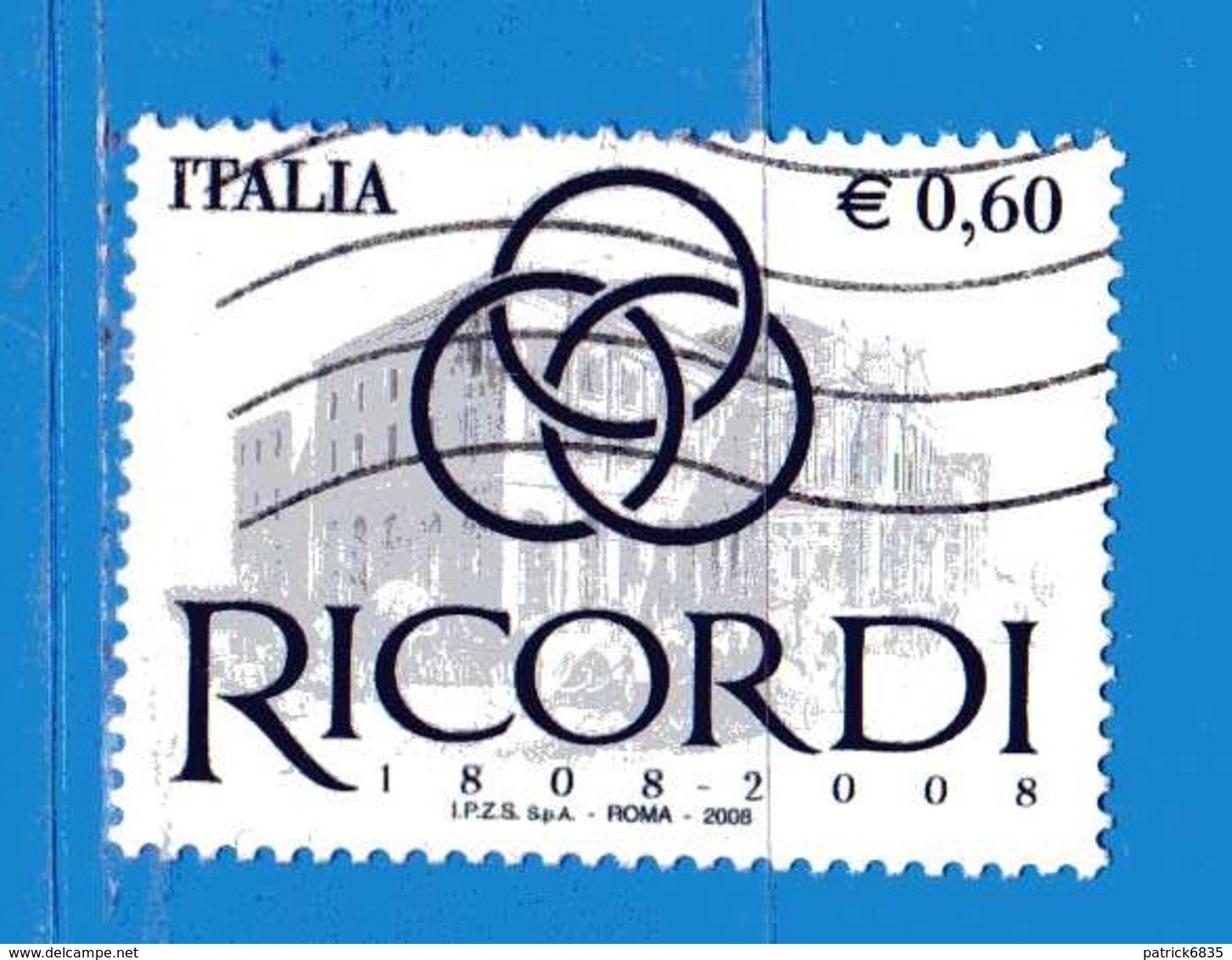 Italia ° - Anno 2008 - CASA RICORDI ,  Unif. 3068. - 2001-10: Usati