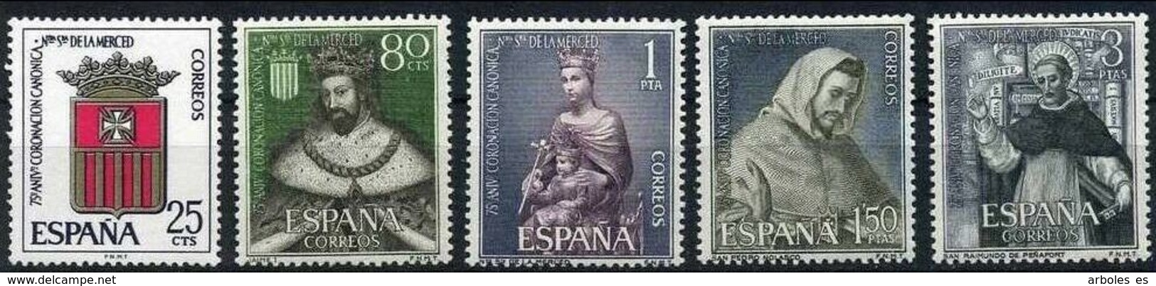 COR.N.SRA.MERCED - AÑO 1963 - Nº EDIFIL 1521-25 - Nuevos