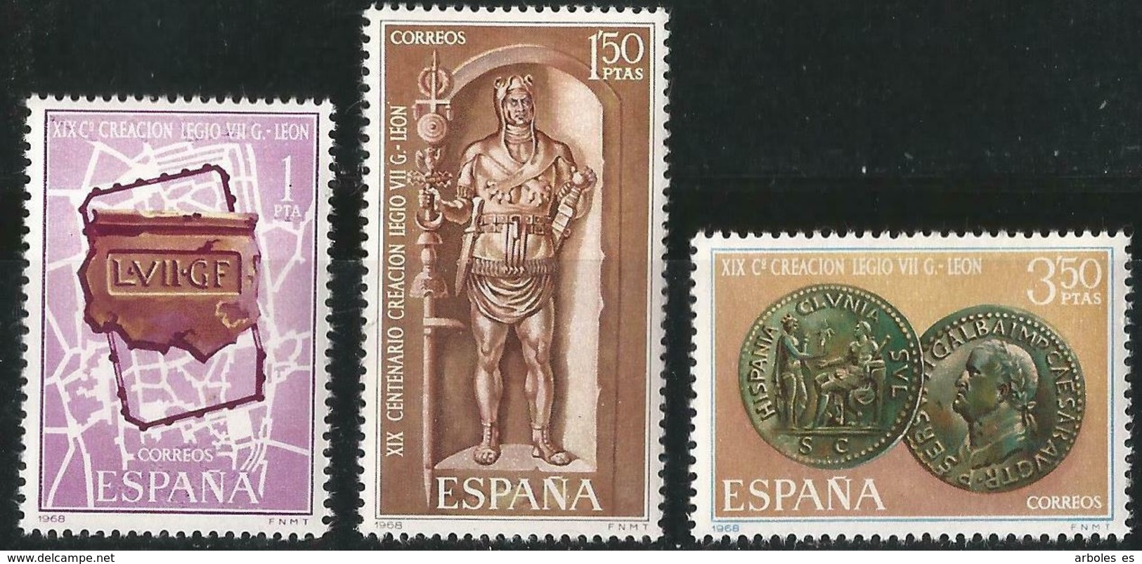 CENTENARIO LEON - AÑO 1968 - Nº EDIFIL 1871-73 - Nuevos