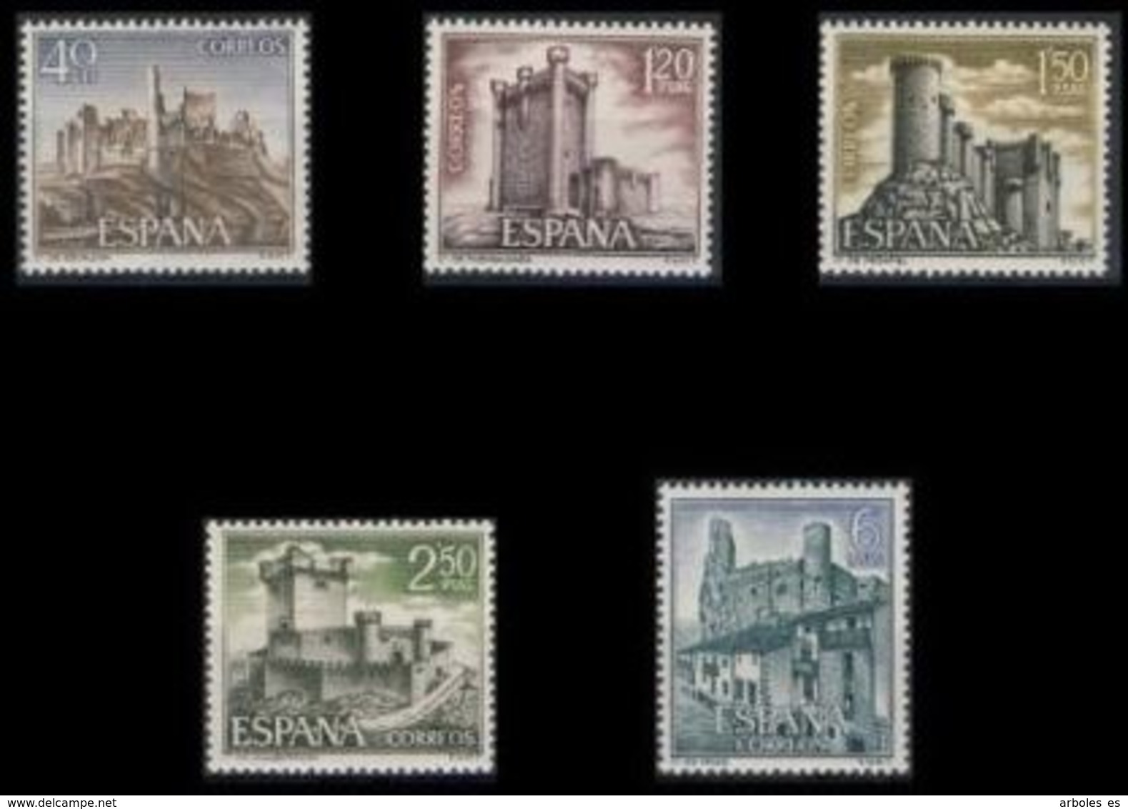 CASTILLOS ESPAÑA - AÑO 1968 - Nº EDIFIL 1880-84 - Nuevos