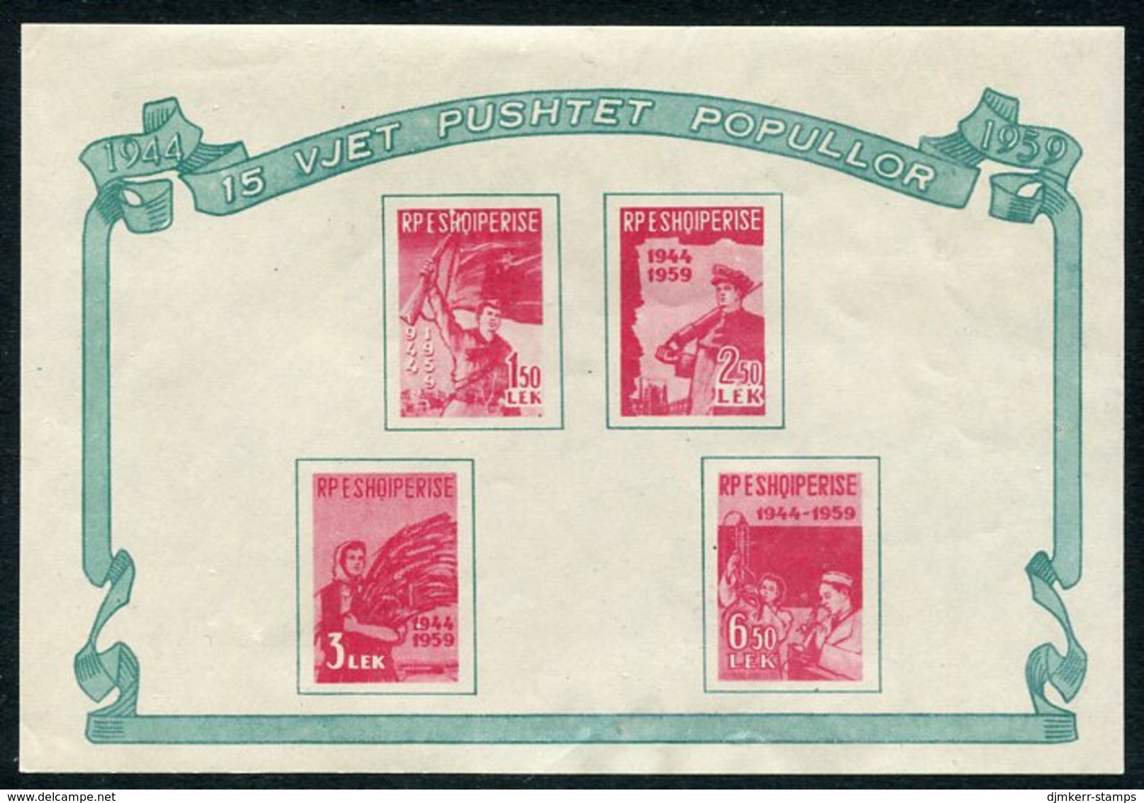 ALBANIA 1959 Liberation Anniversary Block.MNH / **  Michel Block 5 - Albania