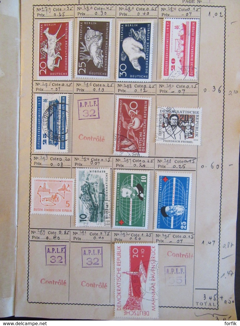 Allemagne (RFA / DDR / Deutsches Reich) - Collection de timbres Neufs* et ob. dans 3 carnets - TB état