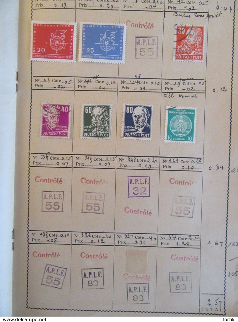 Allemagne (RFA / DDR / Deutsches Reich) - Collection de timbres Neufs* et ob. dans 3 carnets - TB état