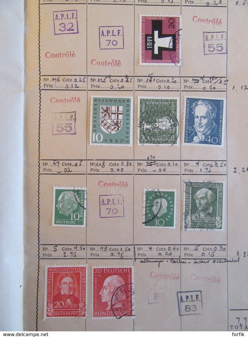 Allemagne (RFA / DDR / Deutsches Reich) - Collection de timbres Neufs* et ob. dans 3 carnets - TB état