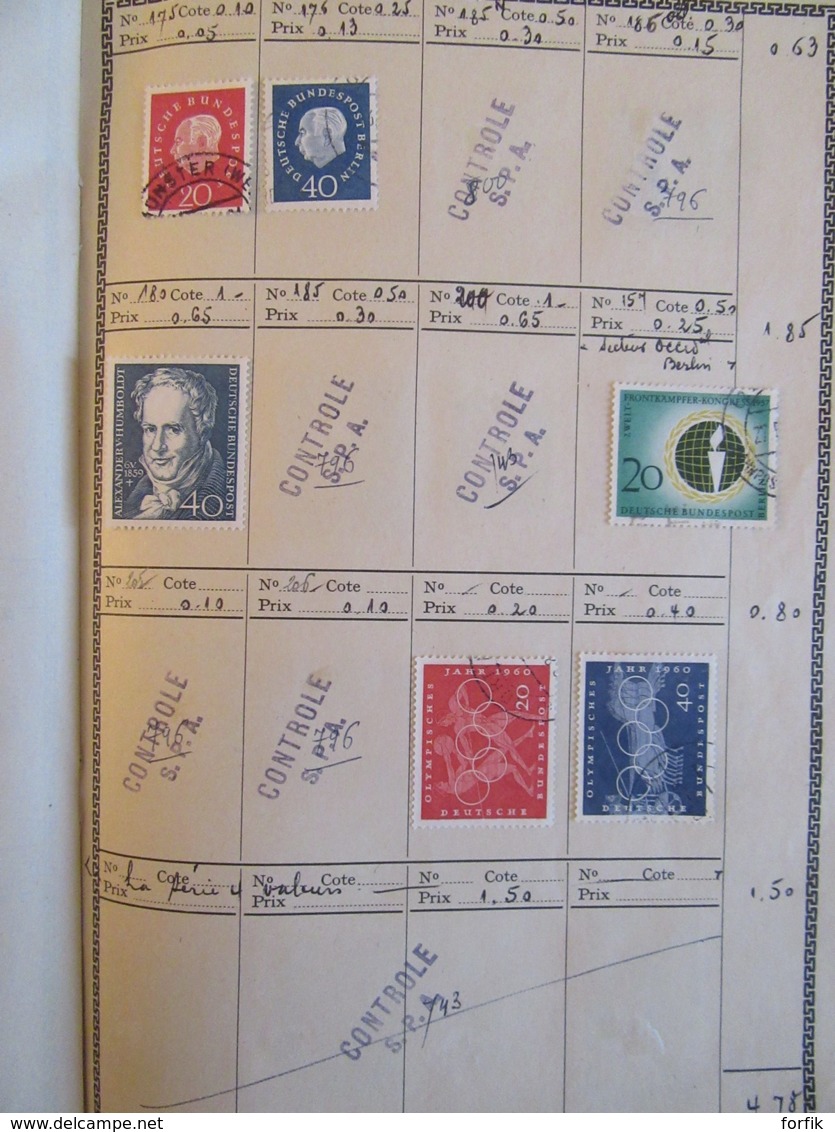 Allemagne (RFA / DDR / Deutsches Reich) - Collection de timbres Neufs* et ob. dans 3 carnets - TB état