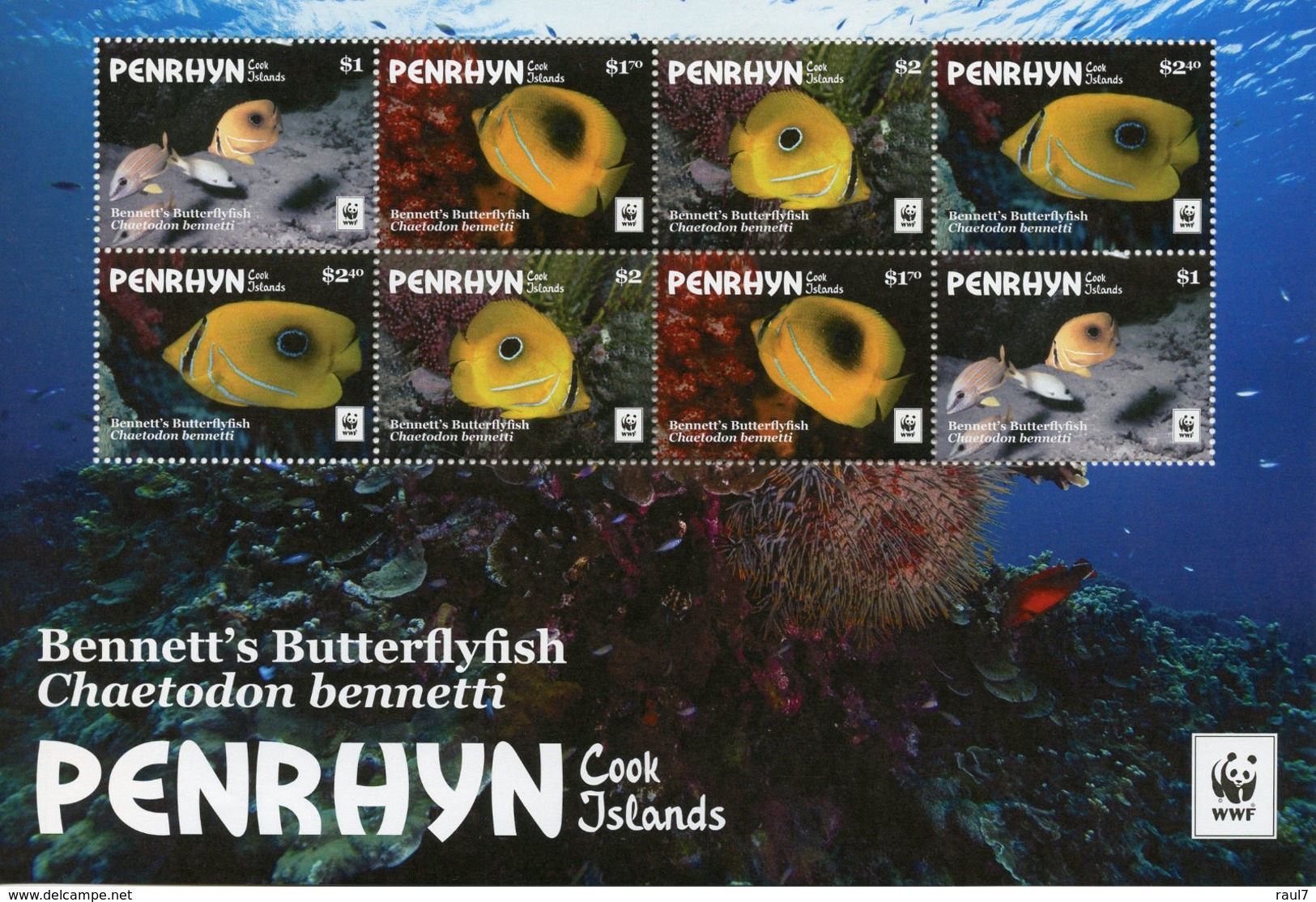 PENRHYN 2017 - Poisson Papillon, Wwf - Feuillet Neuf // Mnh - Penrhyn