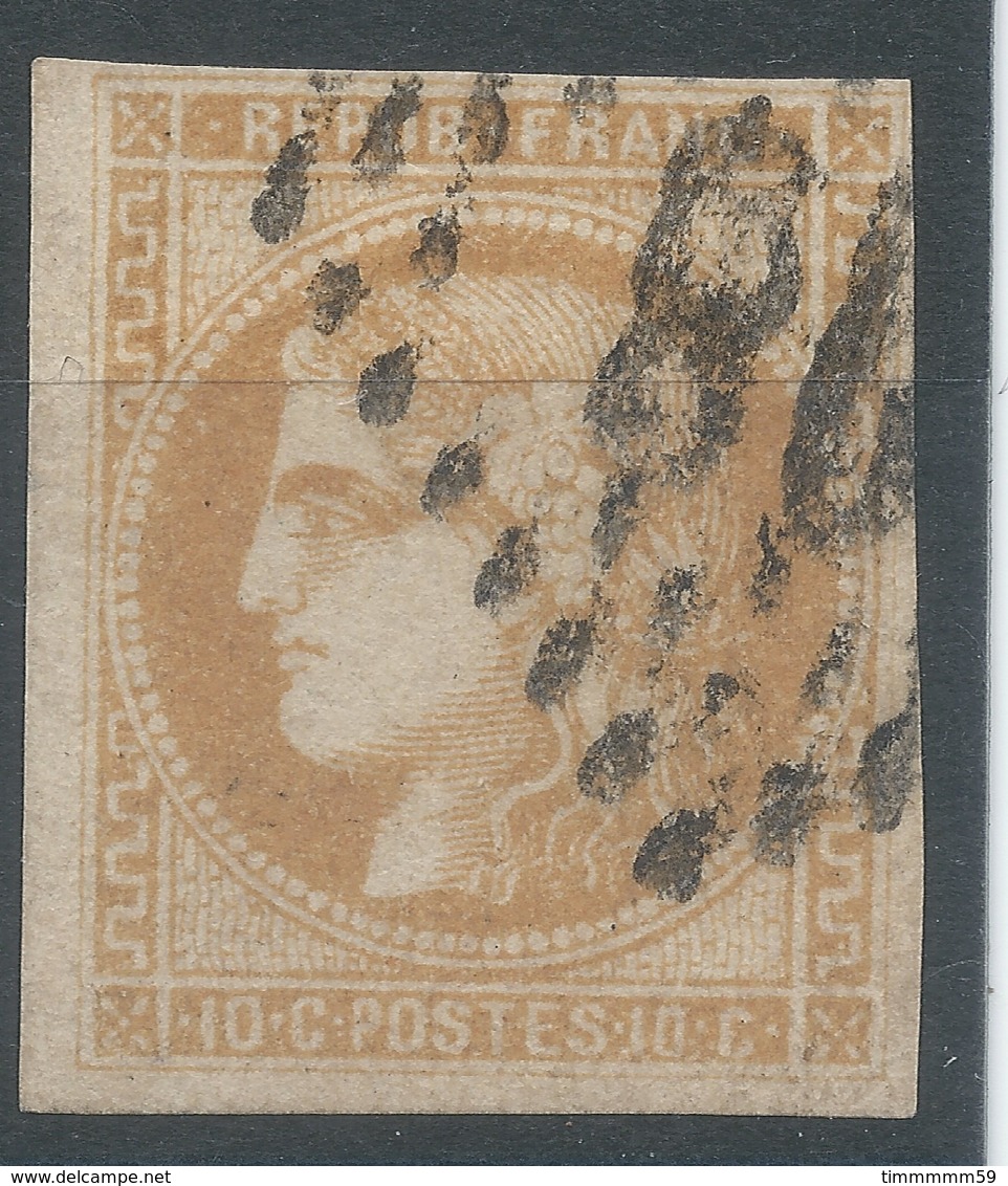 Lot N°52397  N°43Ba Bistre Orangé, Oblit GC,bonnes Marges, Ni Pli, Ni Clair - 1870 Uitgave Van Bordeaux