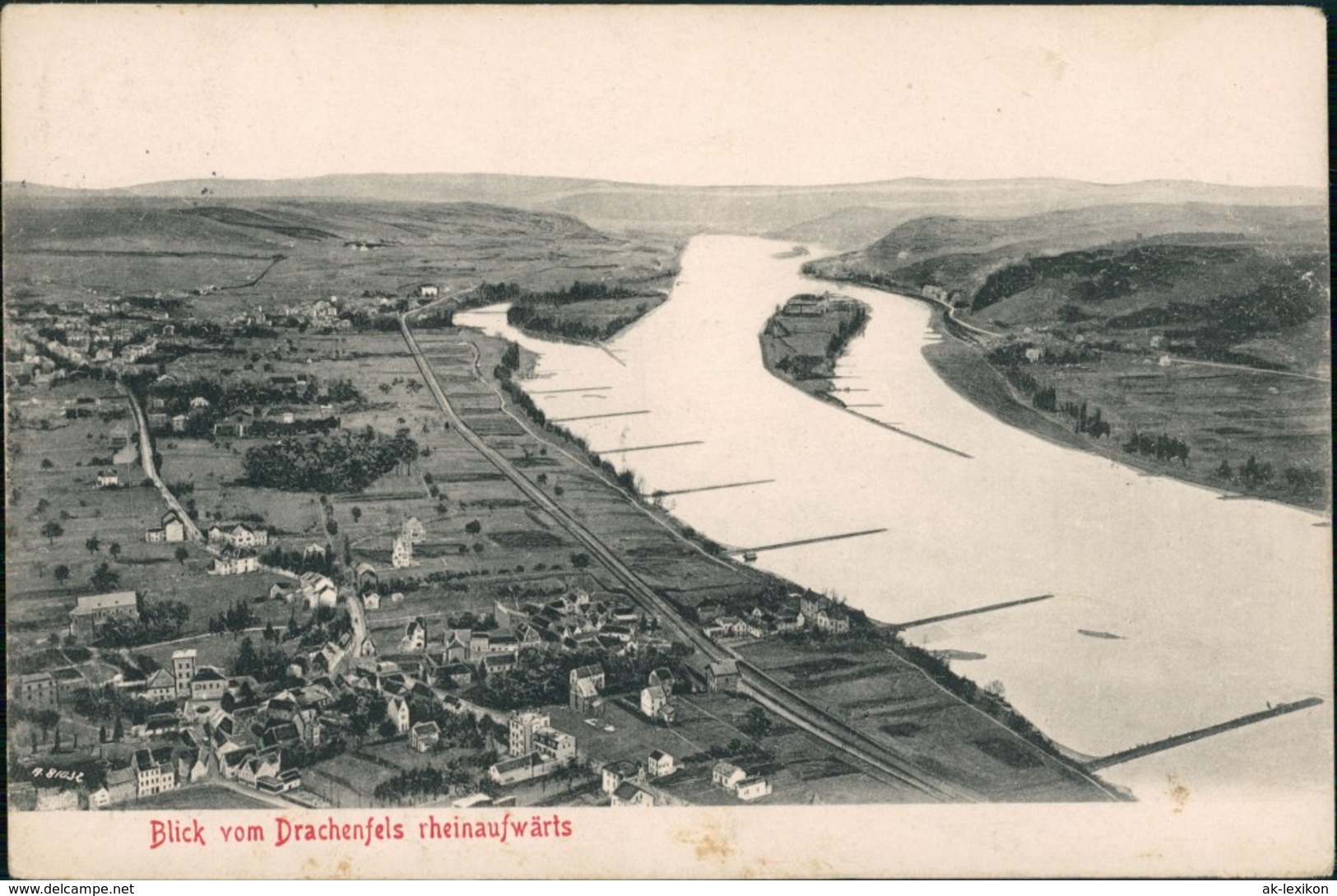 Ansichtskarte Bad Godesberg-Bonn Blick Vom Drachenfels Rheinaufwärts 1913 - Bonn
