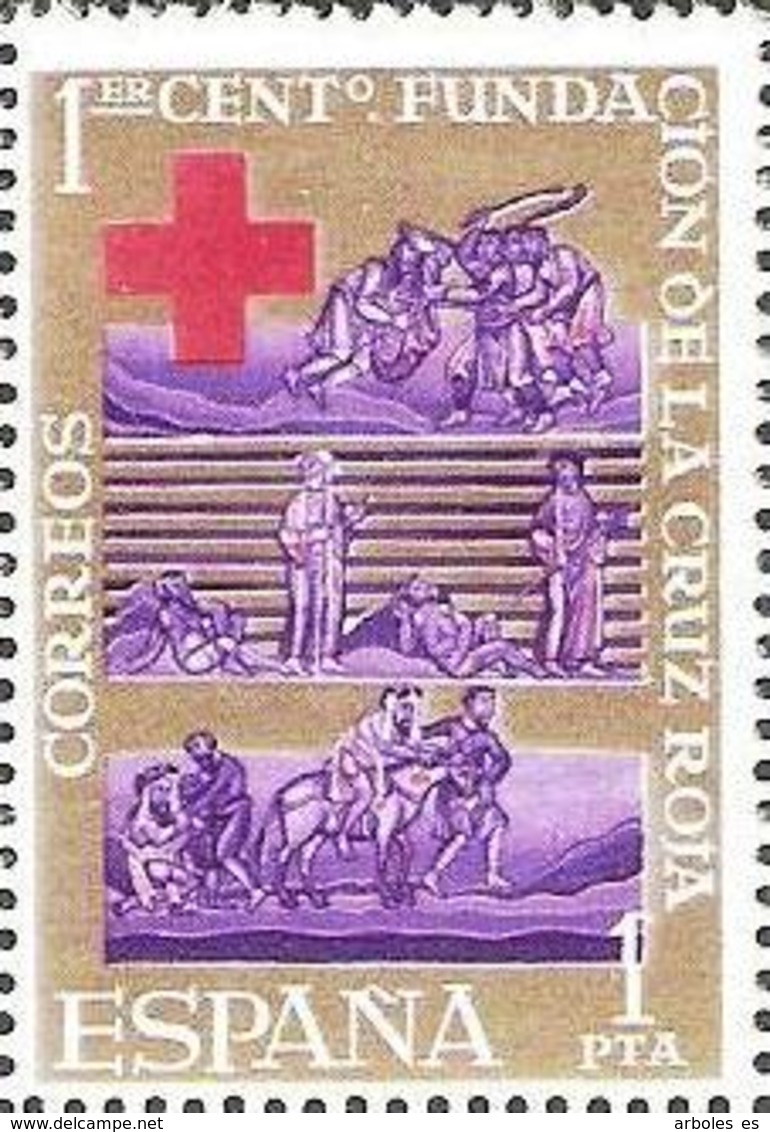 CENTEN. CRUZ ROJA - AÑO 1963 - Nº EDIFIL 1534itb - VARIEDAD - Variedades & Curiosidades