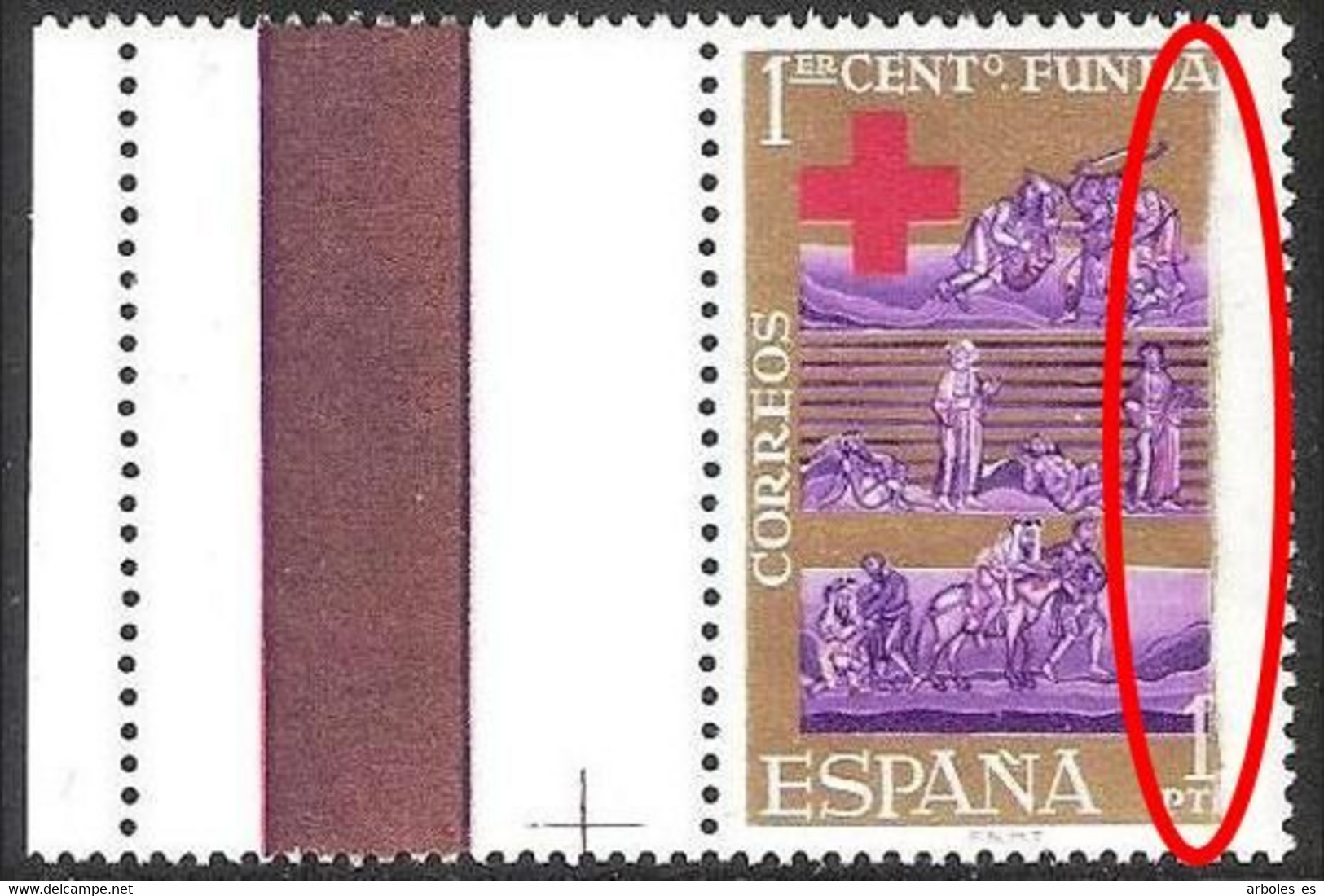 CENTEN. CRUZ ROJA - AÑO 1963 - Nº EDIFIL 1534mq - VARIEDAD - Variedades & Curiosidades