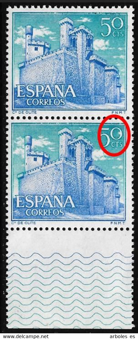 CASTILLOS ESPAÑA - AÑO 1966 - Nº EDIFIL 1741it - VARIEDAD - Variedades & Curiosidades