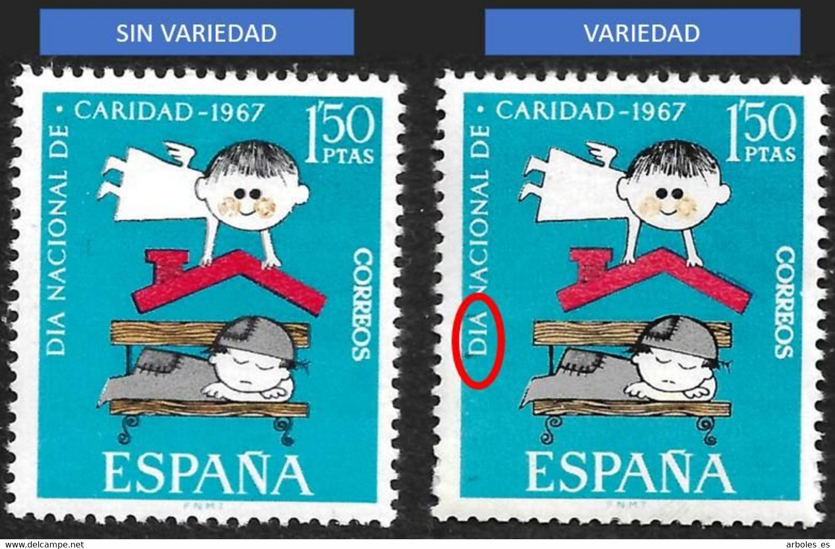 PRO CARITAS - AÑO 1967 - Nº EDIFIL 1801itb - VARIEDAD - Variedades & Curiosidades