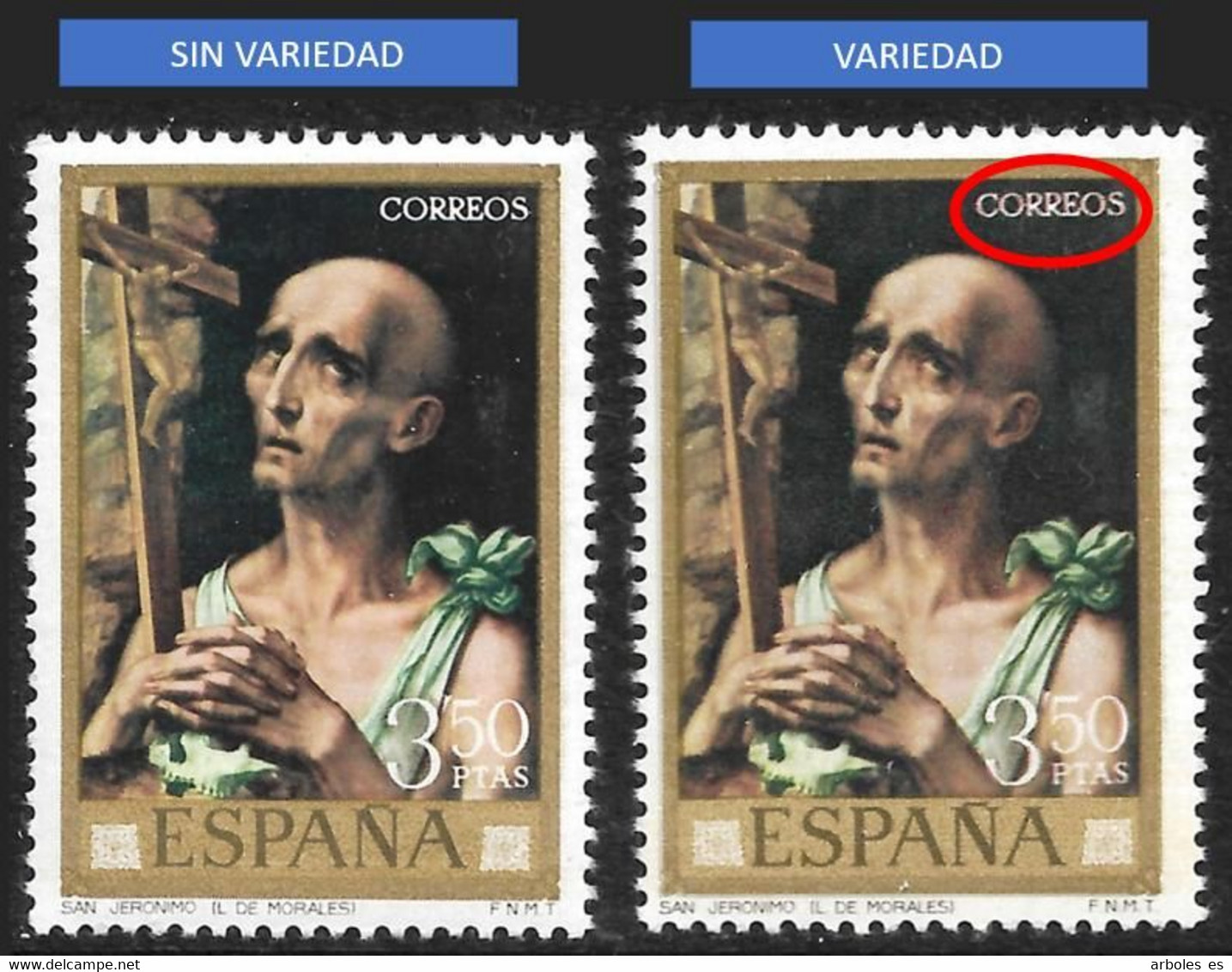 LUIS DE MORALES - AÑO 1970 - Nº EDIFIL 1968id - VARIEDAD - Variedades & Curiosidades