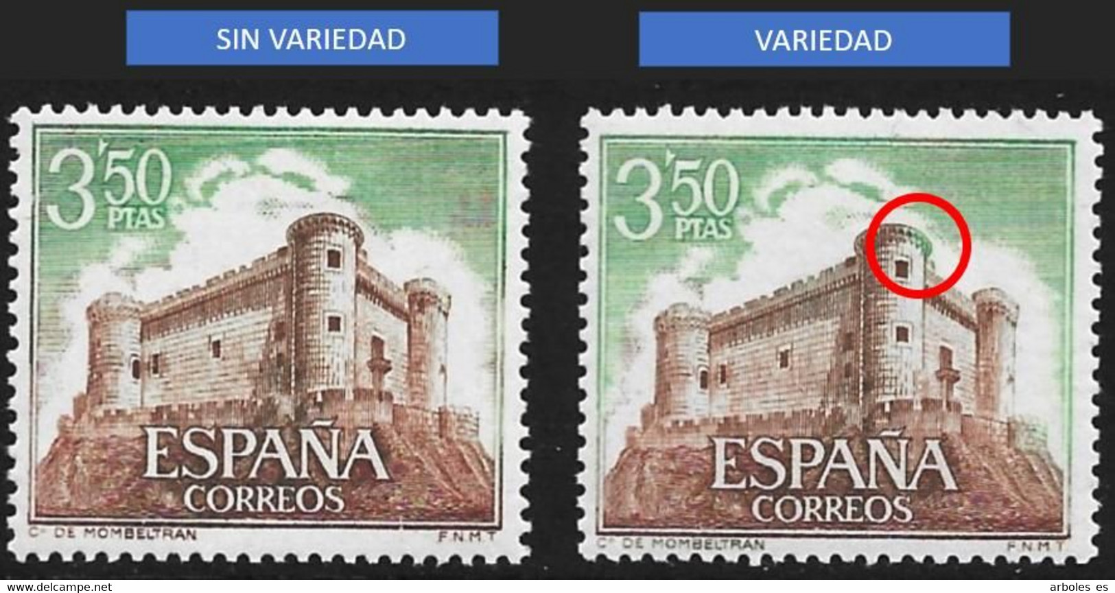 CASTILLOS ESPAÑA - AÑO 1970 - Nº EDIFIL 1979cd - VARIEDAD - Variedades & Curiosidades