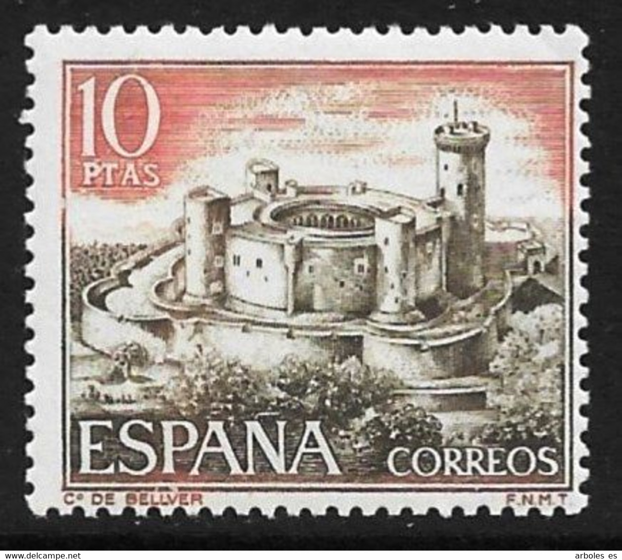 CASTILLOS ESPAÑA - AÑO 1970 - Nº EDIFIL 1981a - VARIEDAD - Variedades & Curiosidades