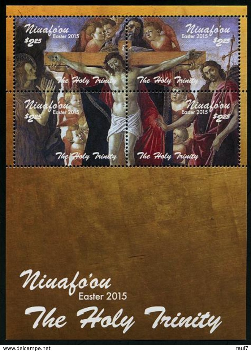 TONGA (Niuafo'ou) 2015 - Pâques 2015, Peintures Christ Sur La Croix - BF Neuf // Mnh - Tonga (1970-...)