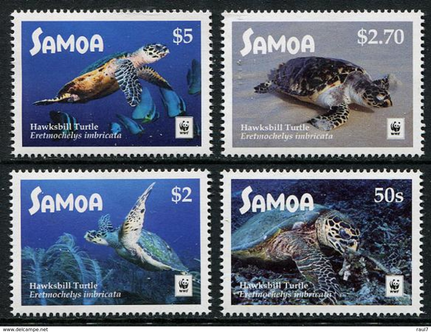 SAMOA 2016 - Faune En Danger, Wwf, Tortues De Mer - 4 Val Neufs // Mnh - Samoa