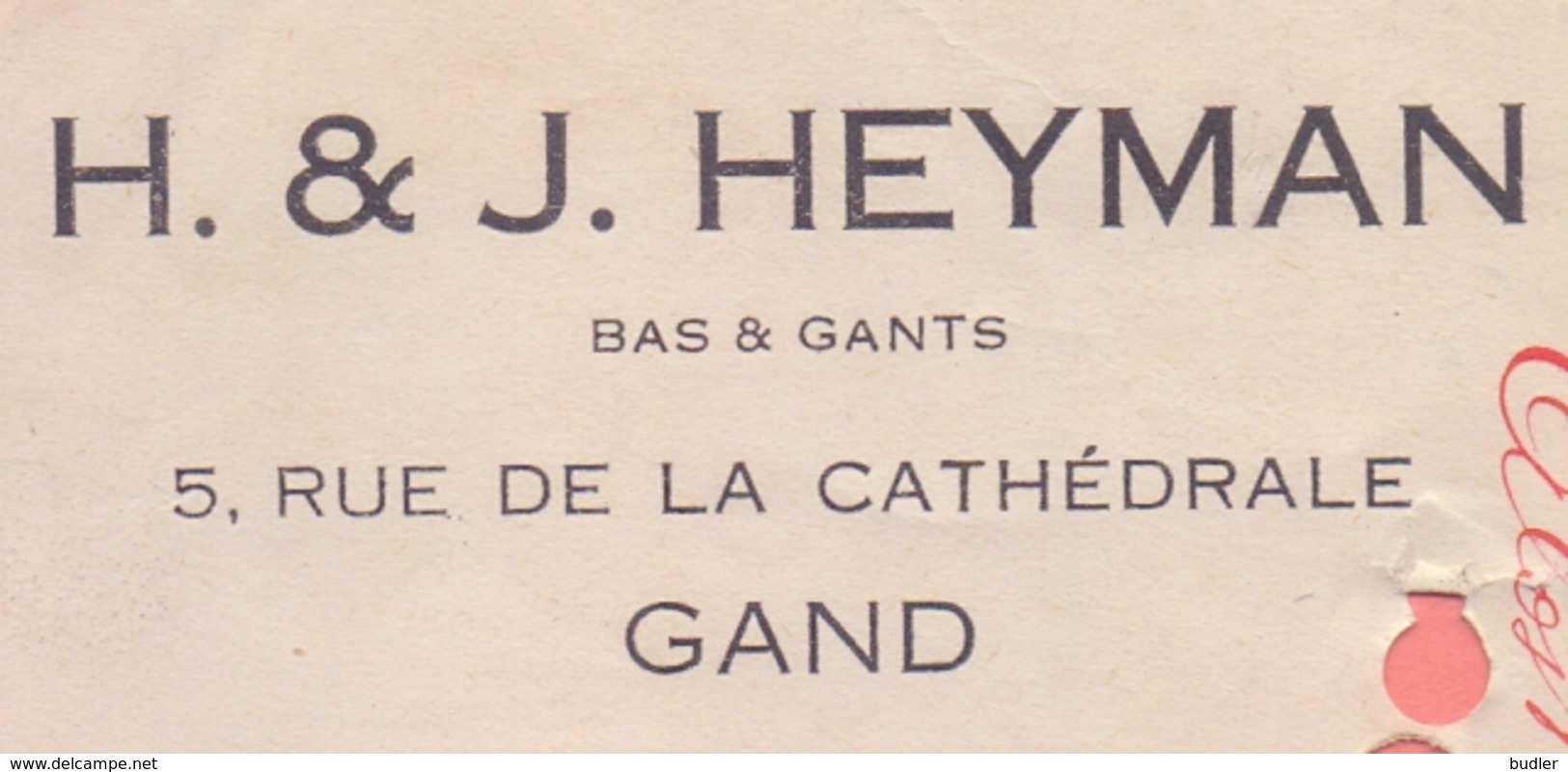 1921: Wissel Van / Traite De ## H. & J. HEYMAN, Rue De La Cathédrale, 5, GAND ##  Aan/à ## Vve VAN CUTSEM, Rue Courte De - Kleidung & Textil