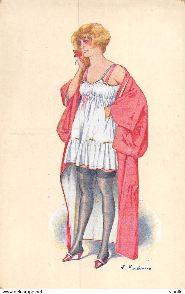 20-1190 : CARTE ILLUSTREE. JOLIE JEUNE FEMME COQUINE ET DENUDEE. FABIANETTES PAR F. FABIANO. - Fabiano