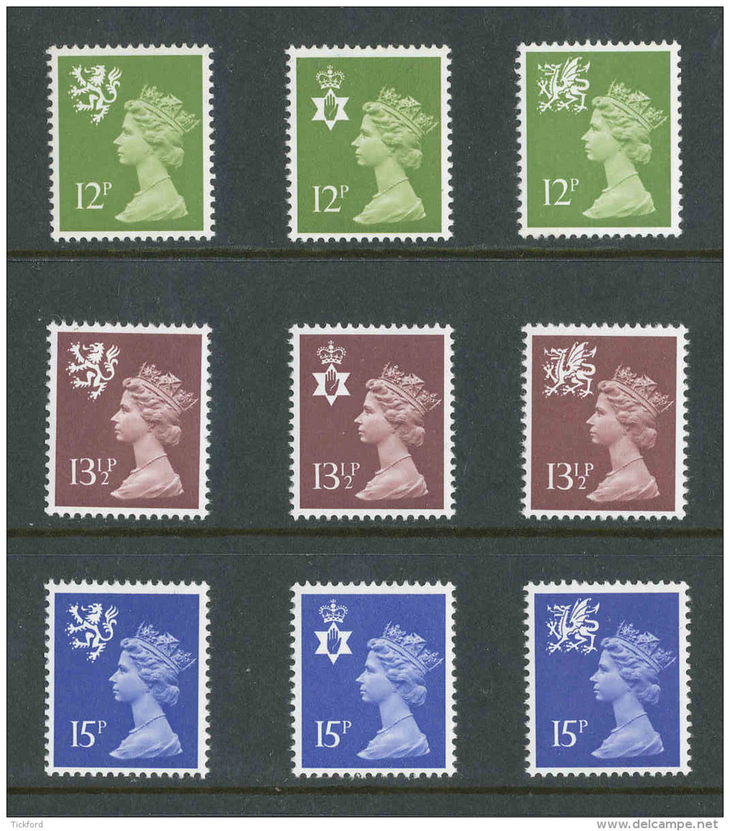 GRANDE-BRETAGNE - 1980 - REGIONAUX - NEUFS ** LUXE/MNH - Yvert # 941/949 - Série Complète 9 Valeurs - Ohne Zuordnung