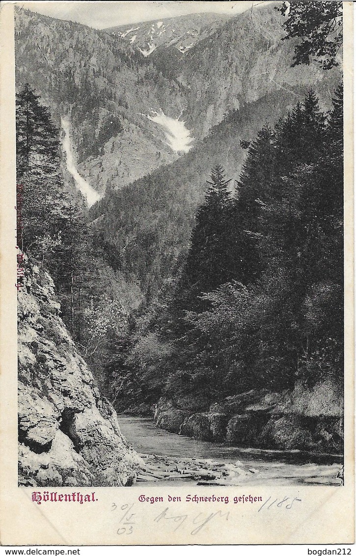 1903 - HOLLENTHAL   Schneeberg , Gute Zustand, 2 Scan - Schneeberggebiet