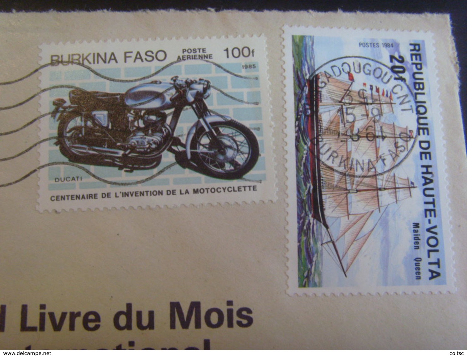 18316- Haute Volta-Burkina Faso Lettre > France Affranchie Avec TP Thème Bateau, Moto - Barche