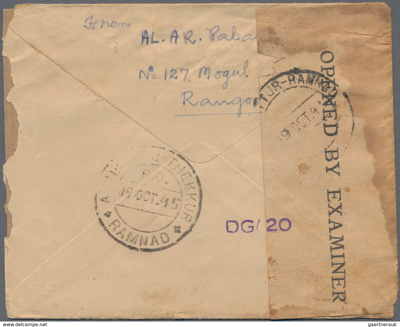 Birma / Burma / Myanmar: 1945 British Military Admin.: Three Postal Stationery Envelopes 1a., Two Wi - Myanmar (Birmanie 1948-...)