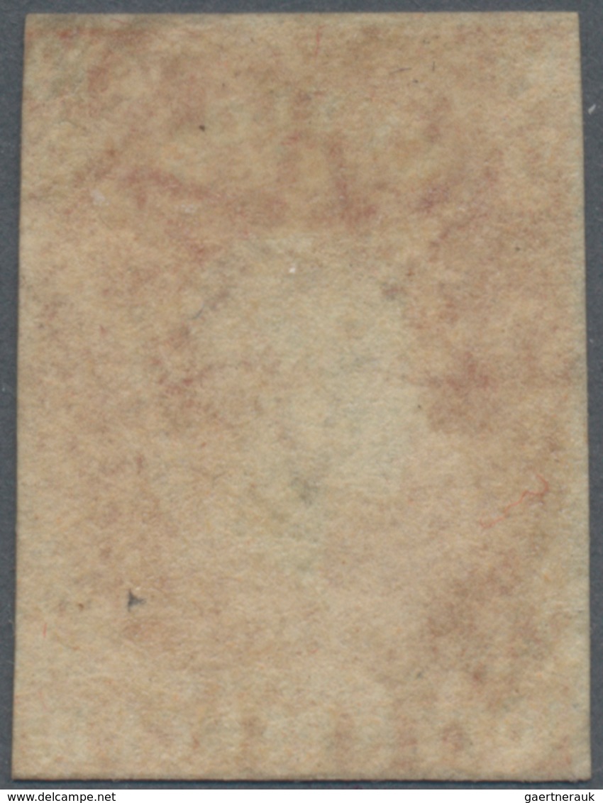 Ceylon / Sri Lanka: 1857, QV 10d. Dull Vermilion Imperforate With Good Margins On Three Sides (sligh - Sri Lanka (Ceilán) (1948-...)