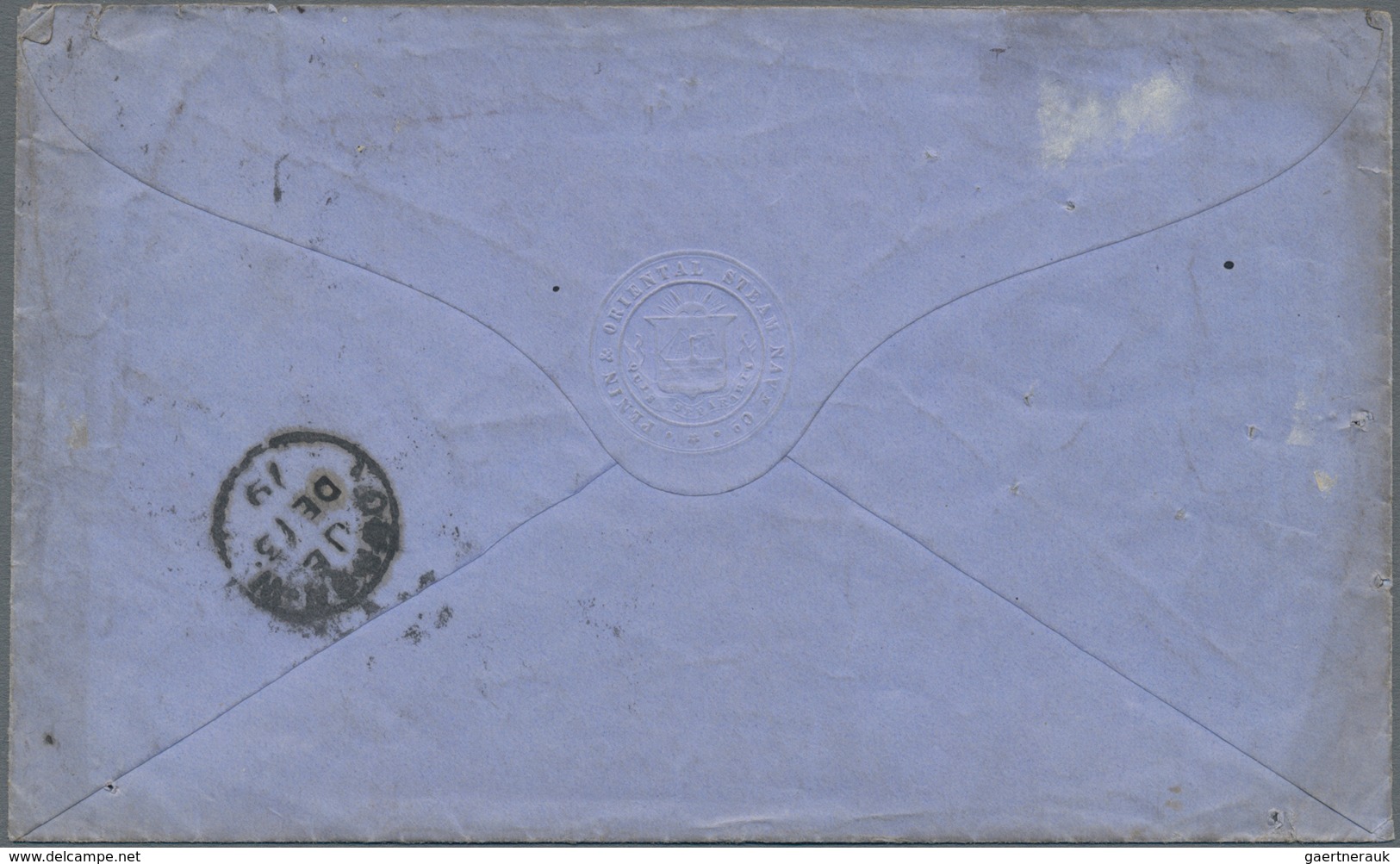 Ceylon / Sri Lanka: 1872 Wing-marginal Single 24c. Green Used On Cover From Galle To London 'Via Bri - Sri Lanka (Ceilán) (1948-...)