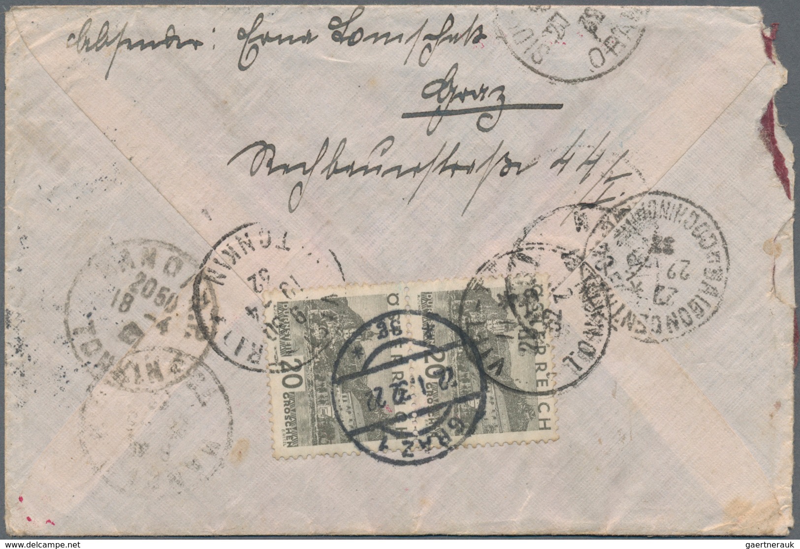 Französisch-Indochina: 1932, Incoming Cover From Graz/Austria 22.1.32, Addressed To A Member Of Fren - Covers & Documents