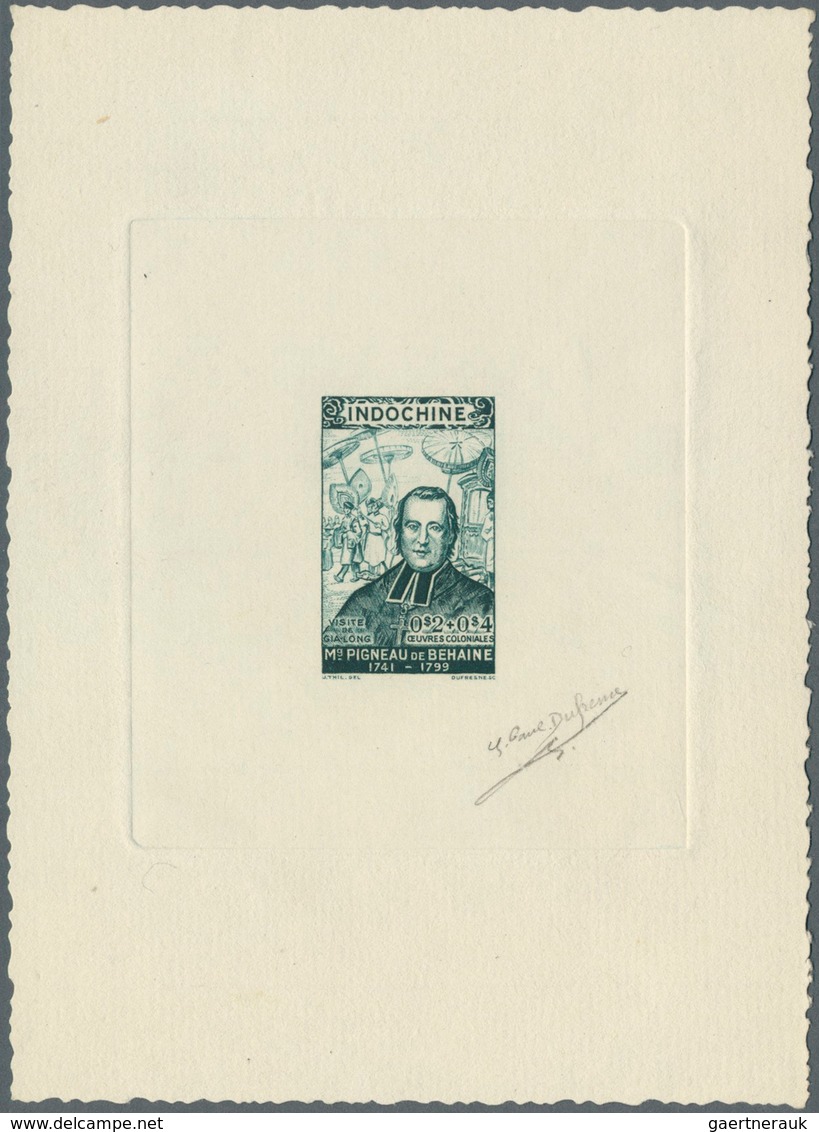 Französisch-Indochina: 1943, Personage 0,20 $ + 0,40 $ Pignea De Behaine Single Die Proof/Epreuve De - Briefe U. Dokumente