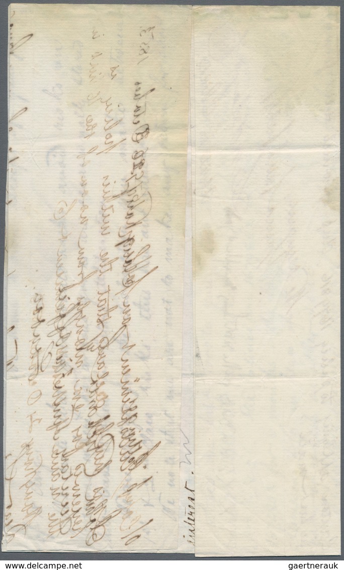 Hongkong: 1853, Entire Folded Letter With October 26 Dateline And Faint HK Dater Of 26 Oct. 1853 (Ya - Andere & Zonder Classificatie